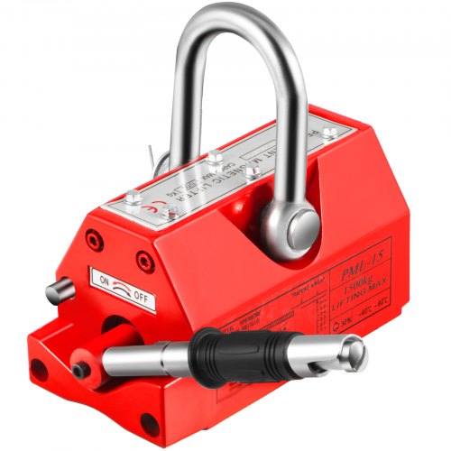 VEVOR Aimant de levage magnétique, capacité de levage de 1500 kg, aimant de levage permanent en néodyme, grue à aimant permanent très résistant pour soulever des tôles d'acier, des plaques, des blocs