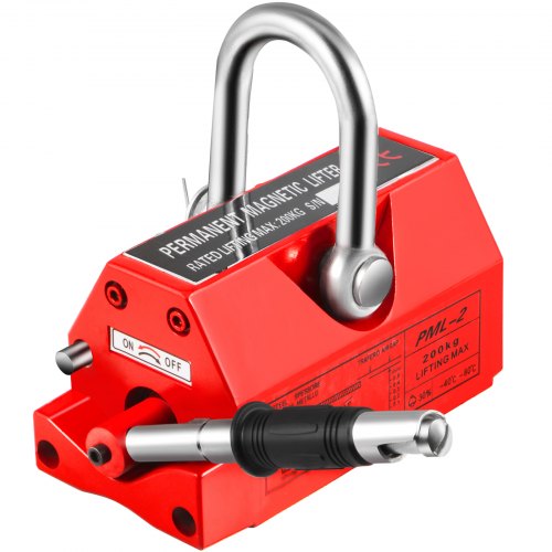 VEVOR Levage Magnétique Aimants de Levage 200 kg Aimant Grue Néodyme Fer Rouge