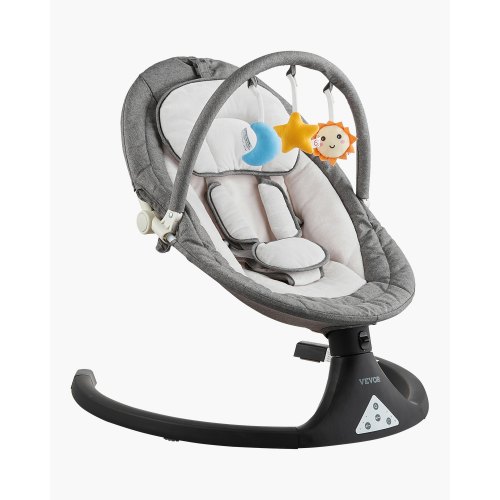 

VEVOR Balancelle Bébé 5 Vitesses 3 Positions de Siège Télécommande Barre Jouets