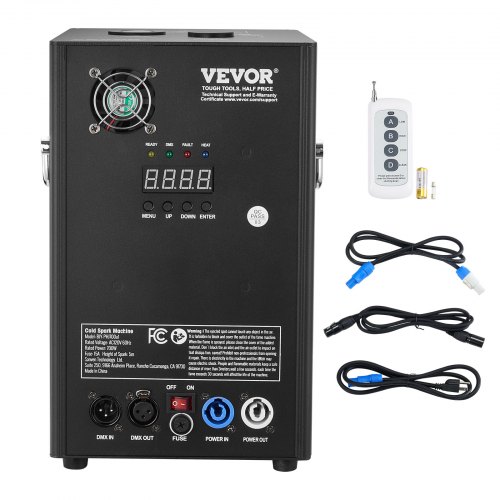 

VEVOR Machine à étincelles froide 700 W machine à feux d'artifice alliage d'aluminium contrôleur DMX réglable 2 à 5 m 7 minutes par recharge pour scènes, mariages, spectacles de DJ, fêtes, événements