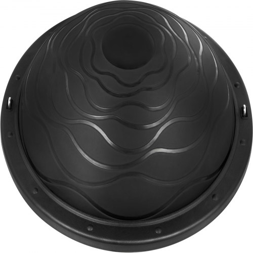 VEVOR Ballon d'Équilibre PVC 500kg Demi-Ballon Yoga 58cm Planche d'Équilibre Après Gonflage 23cm Bandes de Résistance Pompe à Pied Fitness Entrainement Exercices Cardio Tout Le Corps (Noir)