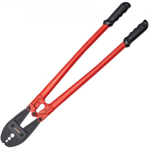 VEVOR Pince à Sertir Hydraulique 30, Pince Coupe Cable Acier Allié Forgé Coupe Cable avec 3 Rainures pour les Manchons 5/32, 1/4 et 5/16 pour Ferrules de Sertissage, Manchon de Boucle/Duplex Etc