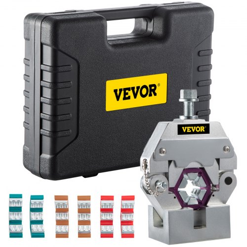VEVOR Outil de Sertissage Manuel 4 Matrices Pince à Sertir Tuyaux Manuelle 71550 Sertisseuse Manuelle Outil Compression Manuel Malette Outil de Presse Portable pour Tuyaux de Climatisation
