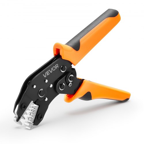 

VEVOR Pince à Sertir 0,25 à 4 mm², Pince à Cliquet pour Cosses de Câbles Électriques, Pression Réglable pour Divers Types de Bornes, Système de Déverrouillage Rapide, Graduations Métriques et AWG