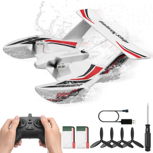 

VEVOR Avion RC amphibie en mousse EPP jouet d'avion 2,4 GHz avec télécommande