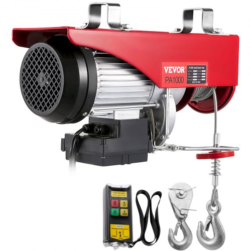 VEVOR Treuil à Cable électrique Capacité 500/1000kg Palan électrique avec Télécommande sans Fil, 12m
