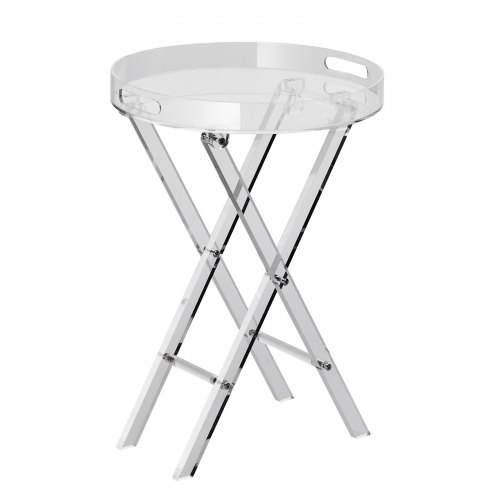 VEVOR Table d'Appoint Décorative Pliable Bout de Canapé en Acrylique