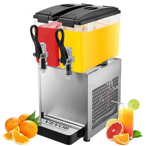 24l Machine Distributeur De Jus Boissons Réfrigéré Commercial 4 Réservoirs Inox