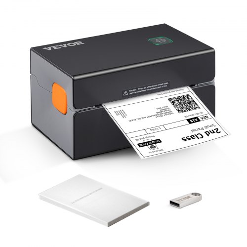 VEVOR Imprimante d'étiquettes Thermique Direct 4x6 Code Barre USB Bluetooth 150 mm/s 300 dpi Colis E