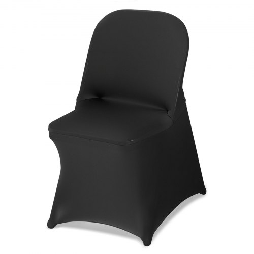 

VEVOR Housse de Chaise Extensible 150PCs Noir, Couverture Protecteur de Chaise en Polyester et Élasthanne, Devant Plat, pour Mariage Salle à Manger Banquet, Convient aux Sièges Jusqu'à 45x46x77 cm