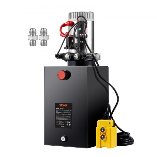 

VEVOR Pompe Hydraulique DC 12 V 14 L Groupe Hydraulique Double Effet Débit d'Huile 3,44 L/min Max. Pression de Décharge 22 MPa pour Camion à Benne Basculante Nacelle Élévatrice Remorque Levage Bennage