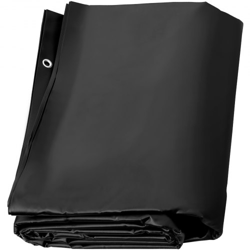 VEVOR Bache à Bulle PisCône Hivernage Noire en PVC 650-680 g / m2 Couverture Solaire PisCône Rectang