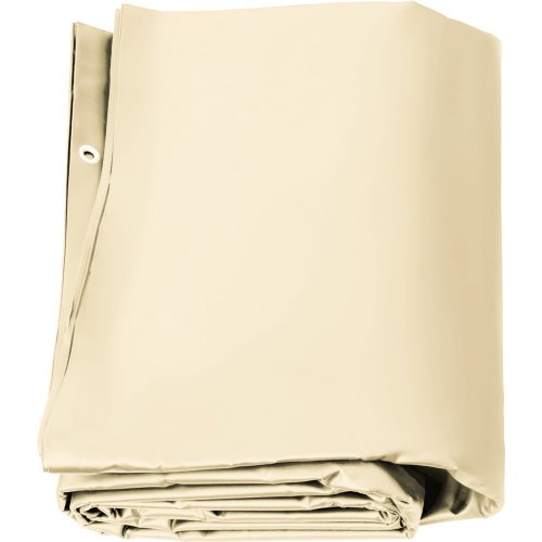 VEVOR Bache à Bulle PisCône Hivernage, Beige en PVC 650-680 g / m2 Couverture Solaire PisCône Rectan