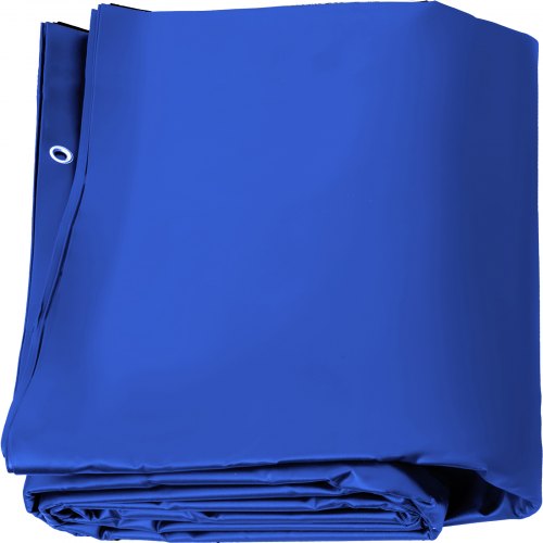 VEVOR Bâche à Bulle Piscine Hivernage, Bleue en PVC 650-680 g/m² Couverture Solaire Piscine Rectangulaire, 4 m x 8 m Maille Serrée pour Les Piscines Maison Jardin Hôtel Ingénierie