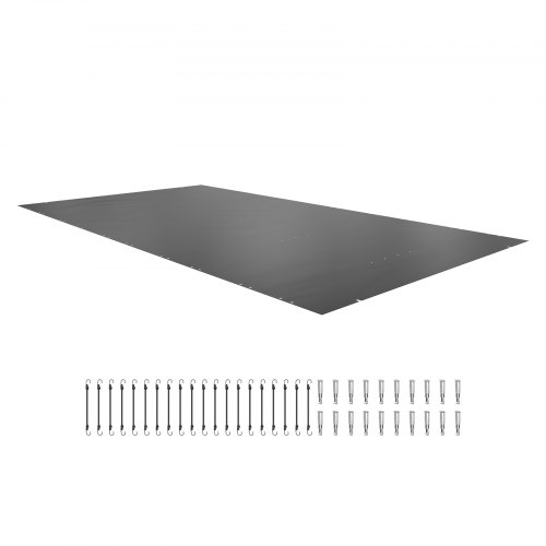 

VEVOR Bâche à Bulle Piscine Hivernage, Anthracite en PVC 650-680 g / m² Couverture Solaire Piscine Rectangulaire, 4x8 m Maille Serrée pour les Piscines dans la Maison, le Jardin, l'Hôtel, l'Ingénierie