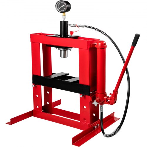 10 T Presse Hydraulique D'atelier Sur Colonne Avec Manomètre Et Pompe Garage