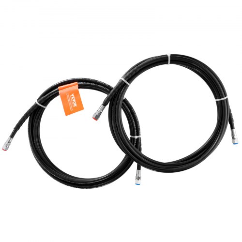 

VEVOR Kit de Tuyau Hors-Bord 2 Pièces 6,09 m Flexible Hydraulique TPEE Anti-fuite avec Interfaces Standard SAE J516 Compatible avec Système de Direction Hydraulique Hors-Bord Jusqu’à 300 HP Bateau