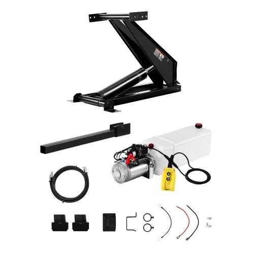 

VEVOR Système de Levage Hydraulique de Camion-benne Capacité 10 T, Kit de Mini Centrale Hydraulique pour Remorque Basculante avec Pompe Hydraulique 12 V, pour Camion à Benne Basculante, Transport