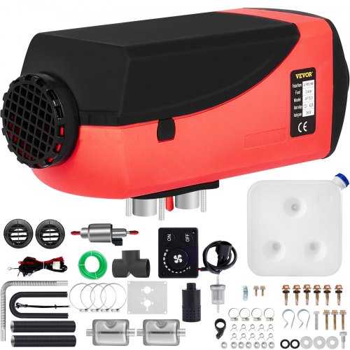 VEVOR Chauffage Diesel 3 kW 12 V, Réchauffeur Diesel Électrique 1 Silencieux, Réchauffeur de Stationnement en Aluminium, Chauffage de Stationnement Économie d'Énergie Camping Car