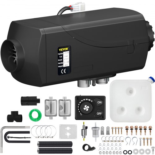 VEVOR Réchauffeur de stationnement diesel 12V pour le réchauffeur d'air 5KW avec 2 silencieux pour l