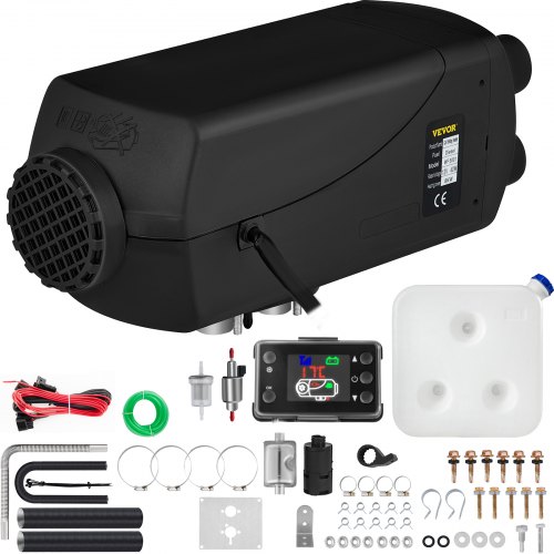 VEVOR Chauffage Diesel 12V 8KW en Aluminium, Interrupteur Ecran LCD, Silencieux Inclus, Consommation 0,21-0,65 L/H, pour Camions RV Bateaux