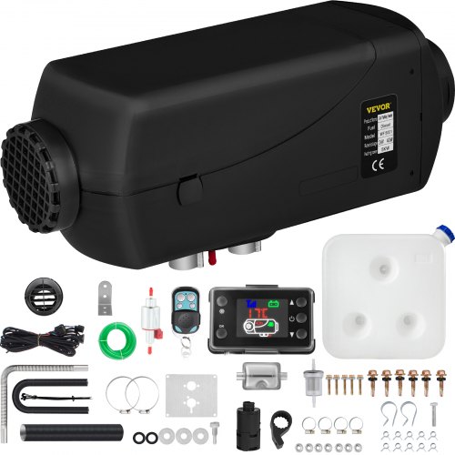 VEVOR Chauffage de Stationnement Diesel, 5kW 24V Réchauffeur d'Air Diesel, Contrôlé par Télécommande Réchauffeur de Stationnement, Réservoir 10L Chauffage de Voiture, LCD Silencieux Chauffage Rapide