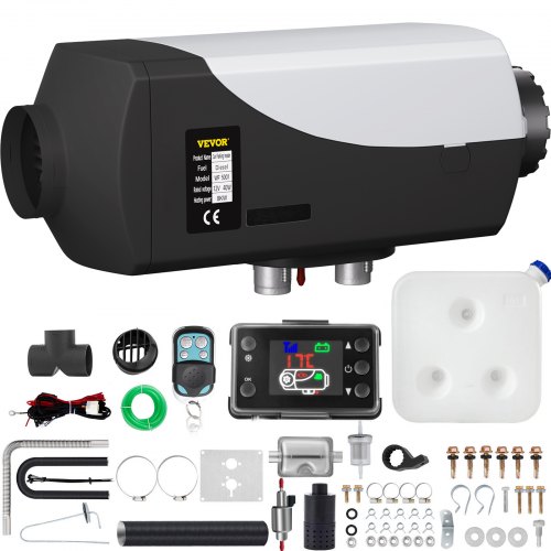 VEVOR Chauffage de Stationnement Diesel, 5 kW 12 V Réchauffeur d'Air Diesel, Chauffage Rapide Réchau