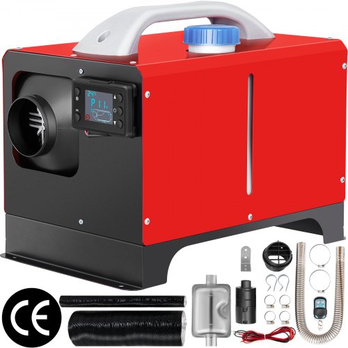 VEVOR Chauffage Diesel 5KW 12V Tout en Un, Conception Mince, Interrupteur LCD, Consommation (L/h) : 0,18-0,48, Télécommande et Silencieux Inclus Pour Camions Navires Chambres