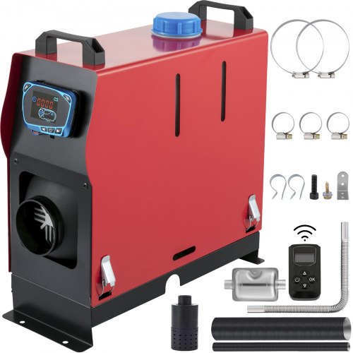VEVOR Réchauffeur d'air Diesel 12v 8kw Réchauffeur de Voiture d'air Préchauffage du Moteur de la Voiture garée dans Un Environnement Froid en Hiver avec écran LCD Bleu & 1 Sortie d'air