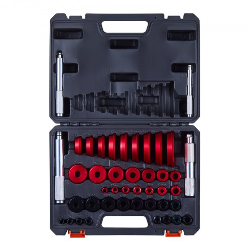 

VEVOR Kit de Presse à Roulements 43 Pièces, Coffret d’Outils de Démontage et de Montage de Bagues et Joints de Roulements, avec 39 Bagues et Axes de Poignée, en Alliage d'Aluminium, Entretien Auto