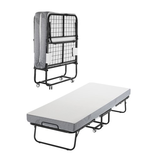 

VEVOR Lit d'Appoint Pliant avec Matelas en Mousse de 12,5cm pour Adultes Invités