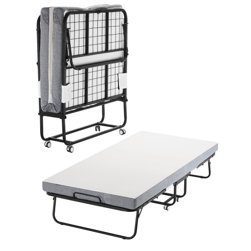 

VEVOR Lit d'appoint pliant avec matelas en mousse 10 cm pour adultes et invités