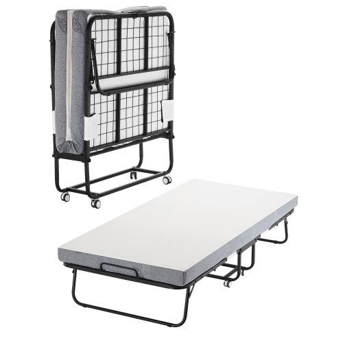 VEVOR Lit d'appoint, lit pliant avec matelas 10 cm