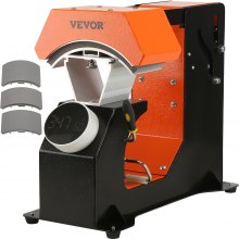 VEVOR 3 en 1 Presse à Chaud Auto Casquette Chapeau Machine de Sublimation 16x8cm