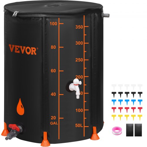 VEVOR Récupérateur d'Eau de Pluie Pliable 379 L Réservoir d'Eau de Pluie Portable Bac Système Collec