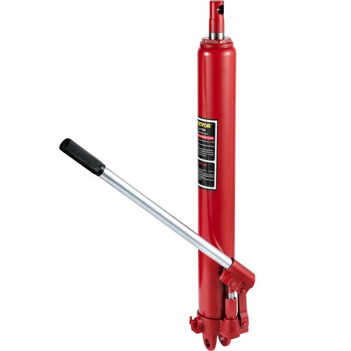 

VEVOR Vérin Hydraulique Long pour Grue d'Atelier 3 T, Cylindre Hydraulique Support Moteur avec Pompe à Simple Piston et Base à Chape, Tige Hydraulique pour Chèvre Levage Moteur, Entretien Auto, Rouge