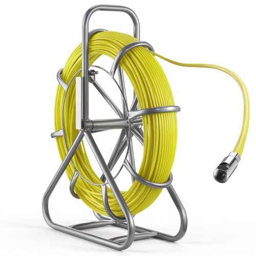 

VEVOR Aiguille Électricien avec Support 100 m Tire Fils Électrique Fibre Verre 6,3 mm Aiguille de Tirage Câble Électrique pour Murs Conduits Électriques, avec Graduation, Verrouillage, Non Conducteur