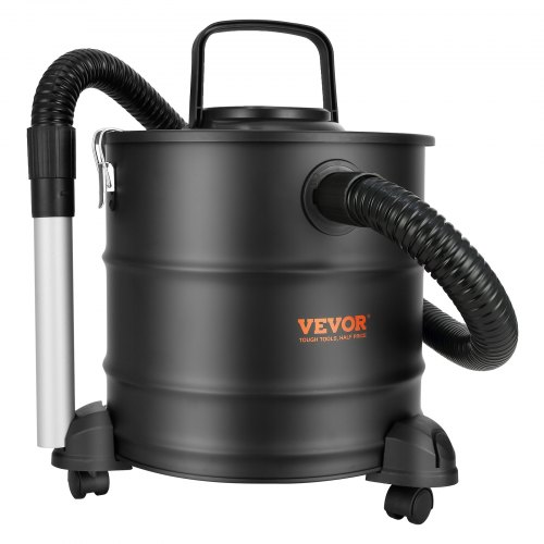 VEVOR Aspirateur à Cendres 20 L Aspiration Puissante 1200 W Aspirateur Cendre Pellet avec Tuyau Flex