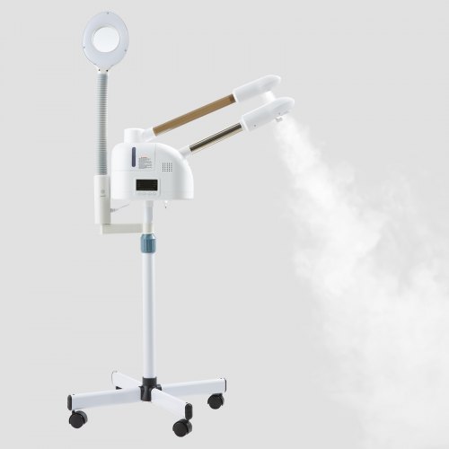 VEVOR Vapeur Visage Professionnel 3 en 1 Vaporisateur Facial Esthétique Mobile Brume d'Ozone Chaude/