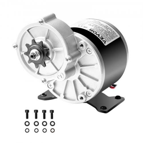 

VEVOR Moteur électrique puissant, 350 W, moteur électrique à courant continu à balais pour karts, 24 V 3000 tr/min, moteur de vélo tout-terrain électrique pour bricolage vélo électrique, moto, scooter