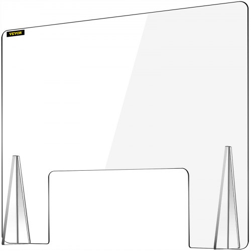 Vevor écran De Protection Plexiglas Hygiaphone Acrylique Anti Postillon 61x61cm-image-010665702022