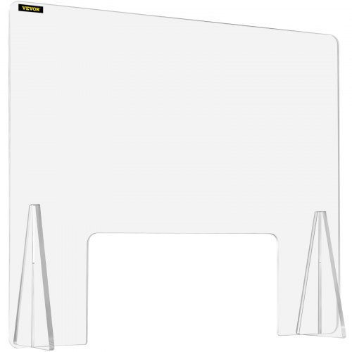 

VEVOR écran de Protection Acrylique Hygiaphone 60x75cm Panneau de Séparation Transparent Passe 20x46cm écran de Séparation Anti-Contamination Séparateur Table Comptoir Bureau