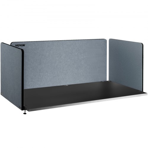VEVOR Panneau de Séparation Séparateur Bureau Acoustique 152 cm 3PCS Gris Clair