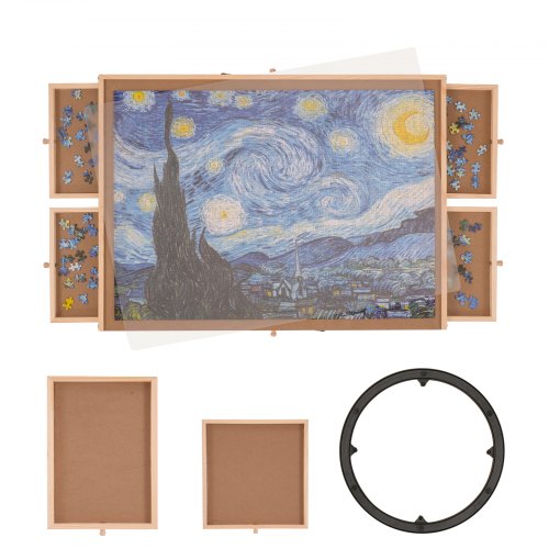 

VEVOR – planche de puzzle de 1000 pièces avec couvercle de tiroir, puzzle portable en bois 29 "x 21,6