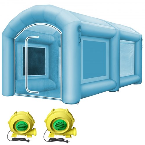 VEVOR Cabine à Peinture Gonflable 4X2.5X2.2M, Tente Gonflable Cabine de Peinture Gris 13 x 8 x 7 FT, Peinture Gonflable Booth Camping en Plein Air