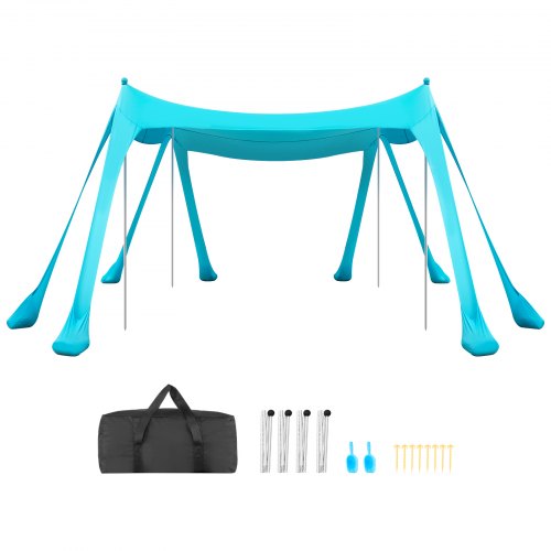 

VEVOR Tente de Plage de 3x3x2 m, Abri Solaire UPF50+, Pare-soleil Extérieur pour Plage Parc Camping et Pêche, Auvent Protection UV avec Sacs de Sable, Poteaux de Soutien et Pelles à Sable, Vert