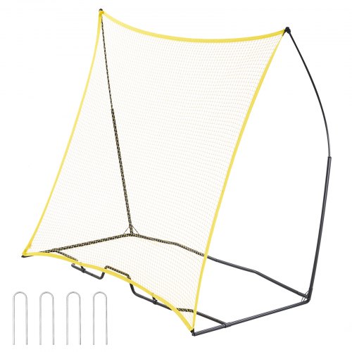 

VEVOR Filet de rebond football, 213,3 x 213,3 cm, rebondisseur pour entraînement football, en fer et polyester, mur de rebond football sportif avec sac portable, pour entraînement en solo, les passes