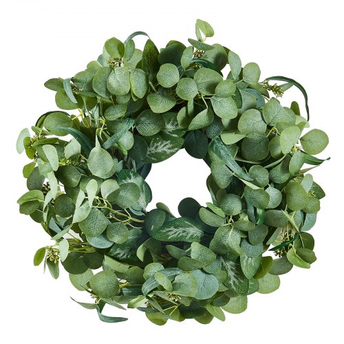 

VEVOR Couronne décorative artificielle, 66,04 cm, couronnes de feuilles vertes artificielles, décorée de feuilles d'eucalyptus, baies, tiges épineuses, pour toute l'année, pour maison fenêtre festival