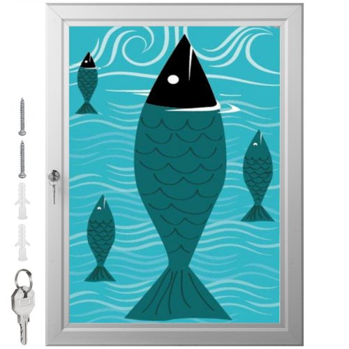 Panneau D'affichage Vitrine D'affichage Verrouillable Extérieure A2 49x66cm