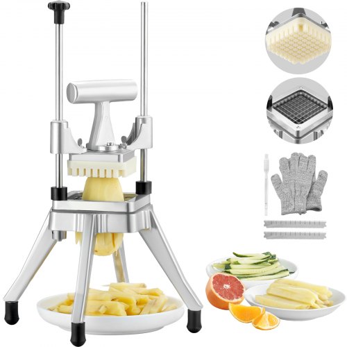 VEVOR Coupe-Frites Machine 3/8 po, Coupeur de Pommes de Terre, Machine de Coupe de Frites, pour Coup